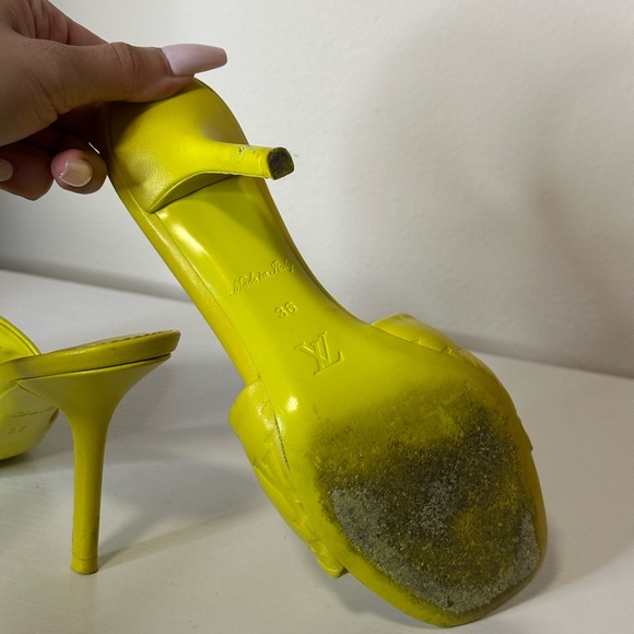 Neon green/yellow LV heels - Picture 6 of 10